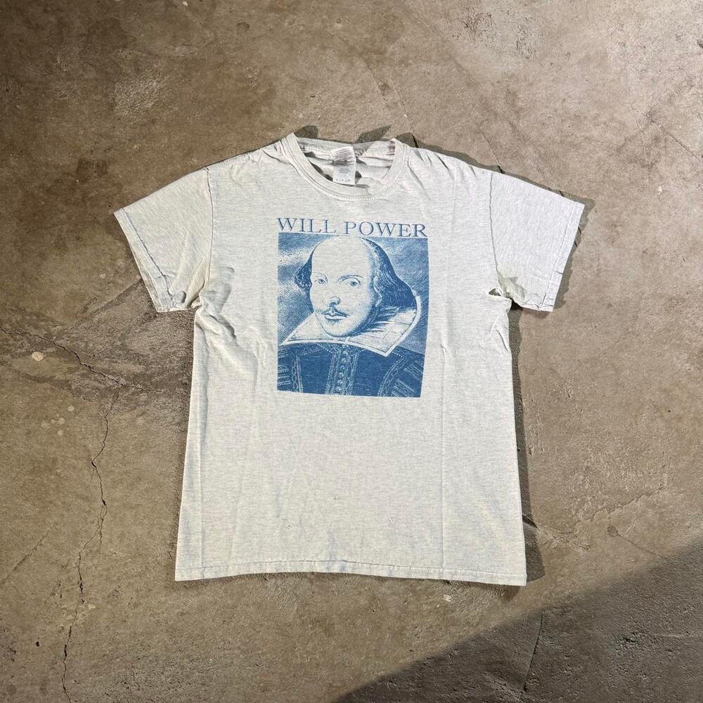 Light Grey Will Power Graphic T-Shirt